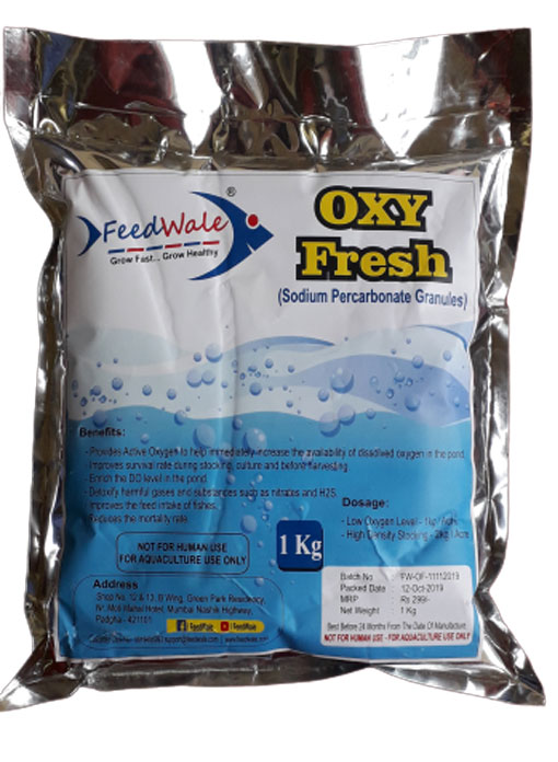 FeedWale Oxy Fresh 1Kg Sodium Percarbonate Granules For Oxygen In Ponds