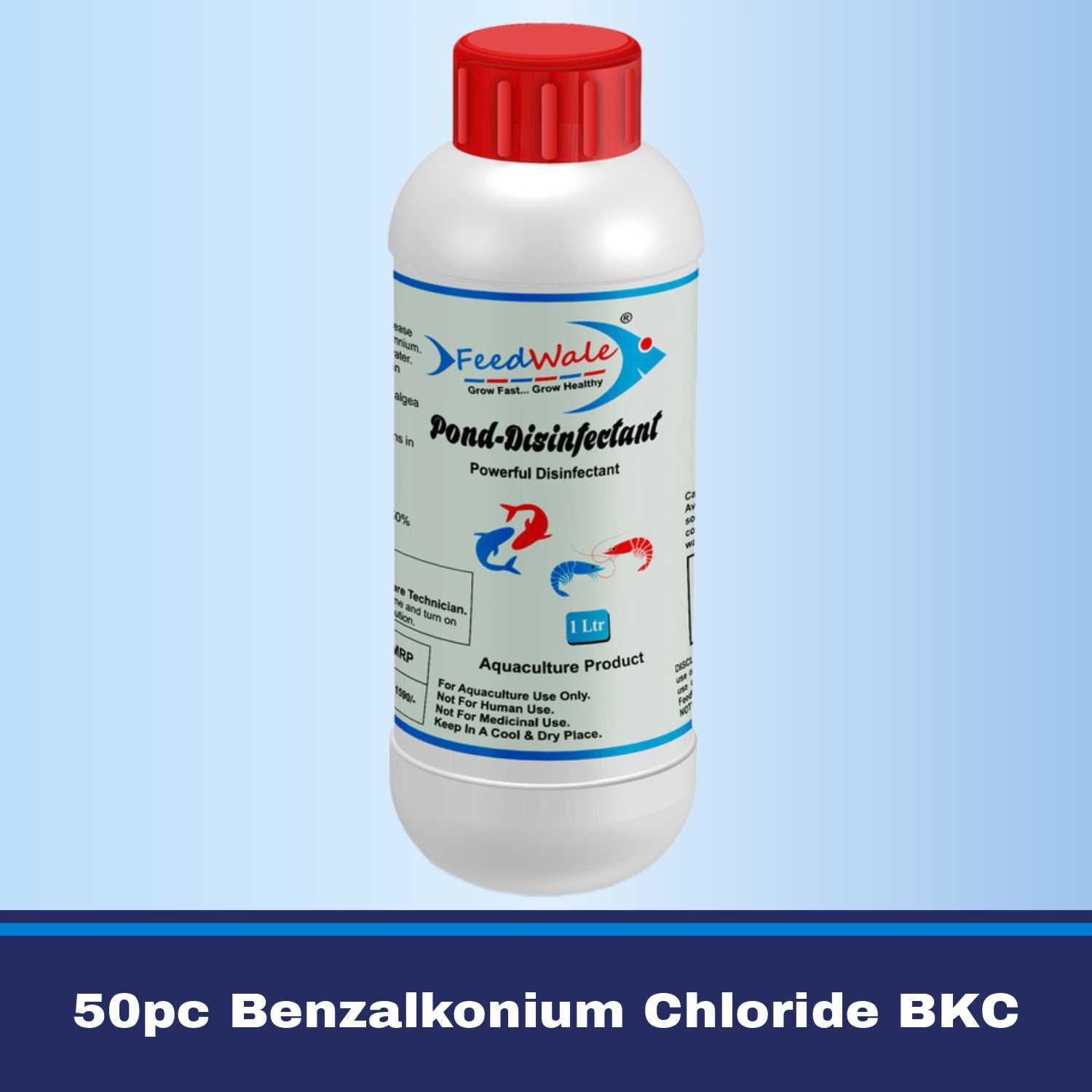 Benzalkonium Chloride BKC 50 Pc Of FeedWale Pond Disinfectant FeedWale